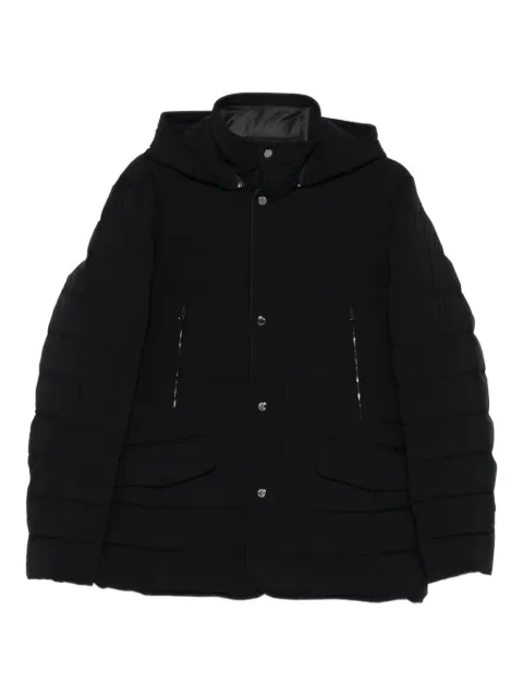 Moorer buttoned quilted padded jacket Blue MOUGI200329KN