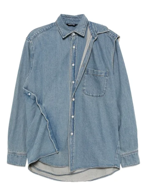 Moohong double-layered denim shirt Blue 25FWWSH10