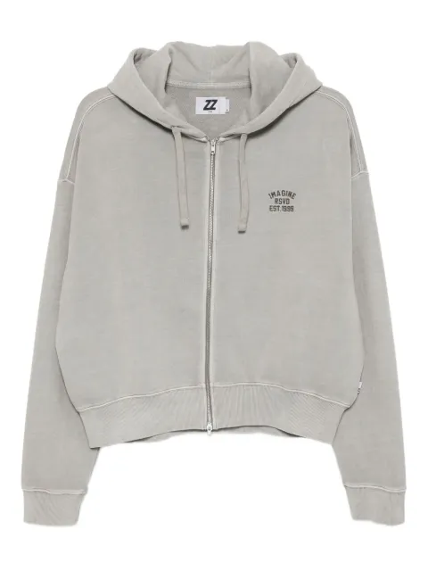izzue logo-embroidered hoodie Grey IZXSWW00460YPBGT