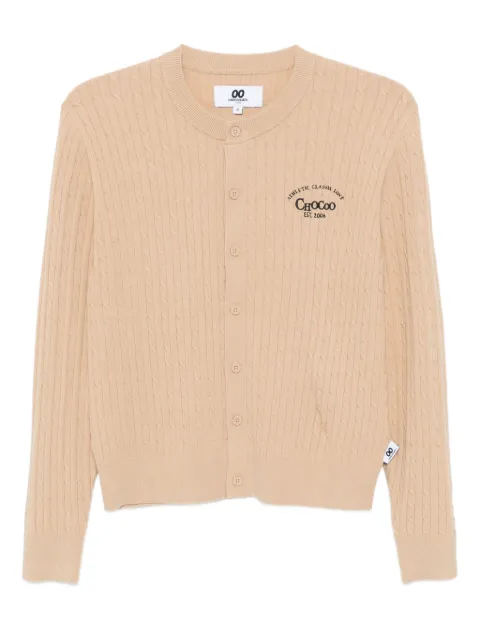 CHOCOOLATE logo-embroidered cardigan Neutrals B1XCDW00617XPBGL
