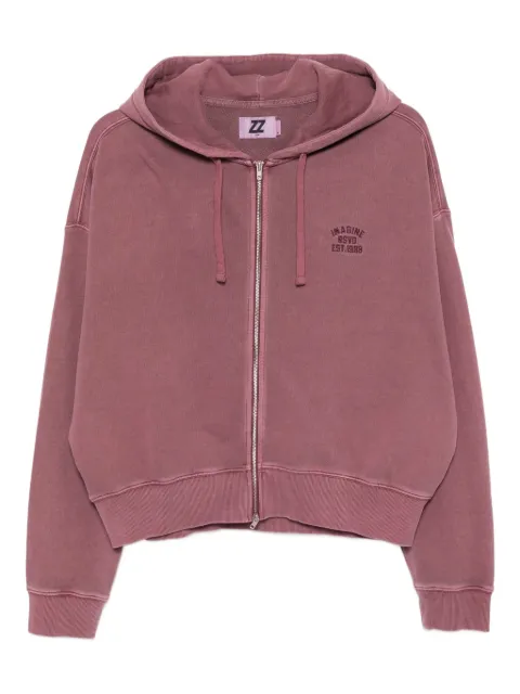 izzue logo-embroidered hoodie Purple IZXSWW00460YPBDL
