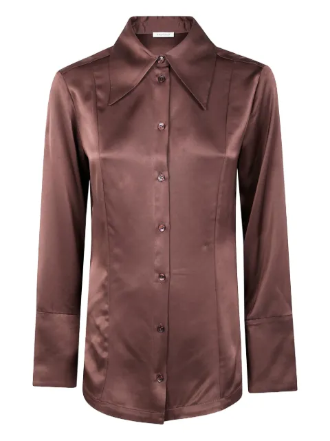 By Malene Birger Rosiannas wide-collar shirt Brown 103597