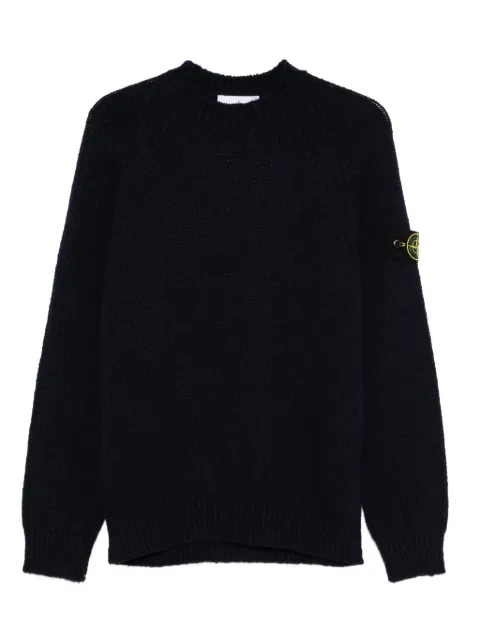 Stone Island crew-neck wool sweater Blue K2S155100050S00N1
