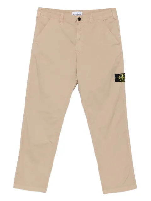 Stone Island patch-pocket logo-detail trousers Neutrals K2S153100035S0A10