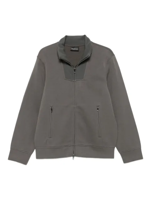 Emporio Armani zip-front panelled sweater Grey EM003053AF17545U