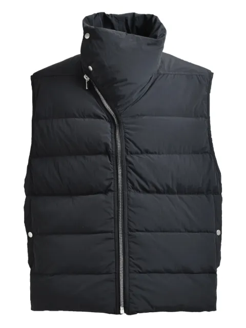 Rick Owens quilted asymmetrical vest Black RU02E1798MTD19BLK