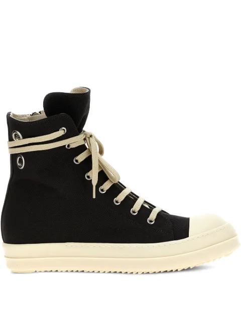 Rick Owens DRKSHDW lace-up zip sneakers Black DU02E7800DOES1911