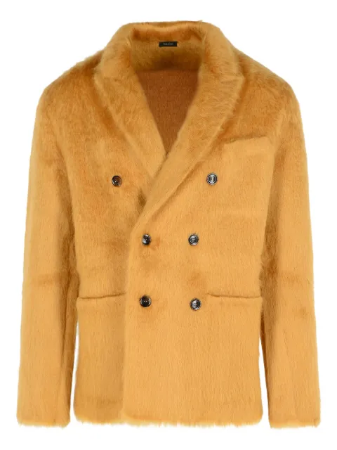 TOM FORD double-breasted patch-pocket blazer Yellow KJL005YMM013