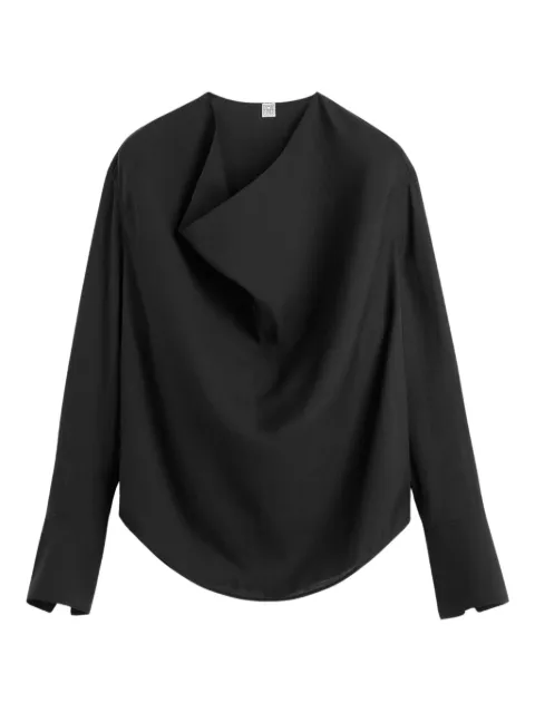 TOTEME cowl blouse black Black 254WRT0609FB0265001