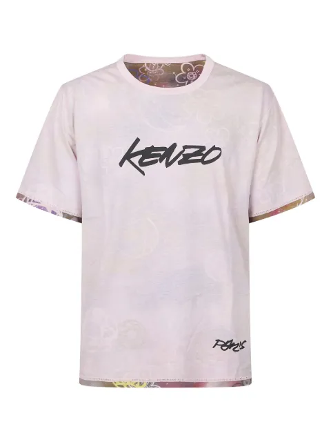 Kenzo x Futura logo-print T-shirt Pink FF65TS2584SG