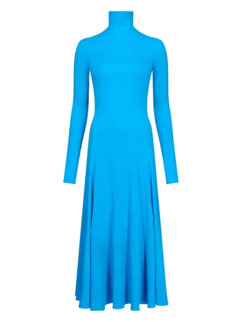Alaïa heart-shaped back midi dress Blue AA9R2789J070B556
