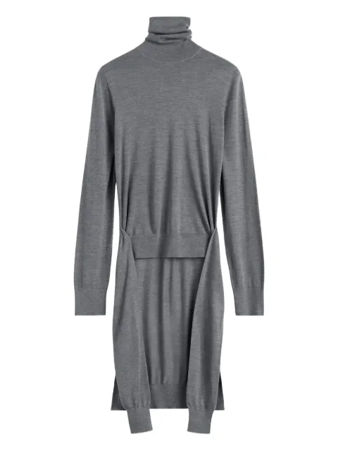 TOTEME turtleneck belted midi dress Grey 254WRT0615YA0087020