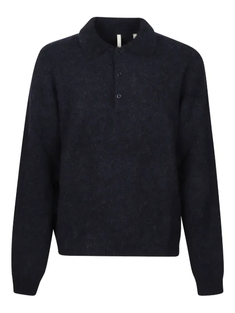 Sunflower polo-neck wool polo shirt Blue 3074200