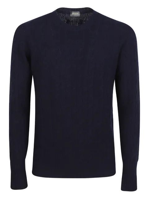 Drumohr round-neck cable-knit sweater Blue D4K133N797
