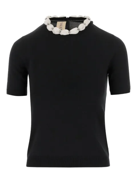 Valentino Garavani embellished-collar sweater Black BKC66B9ED