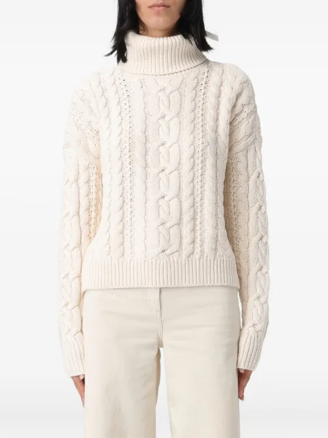 Lauren Ralph Lauren cable-knit turtleneck knitwear Neutrals 200979658002