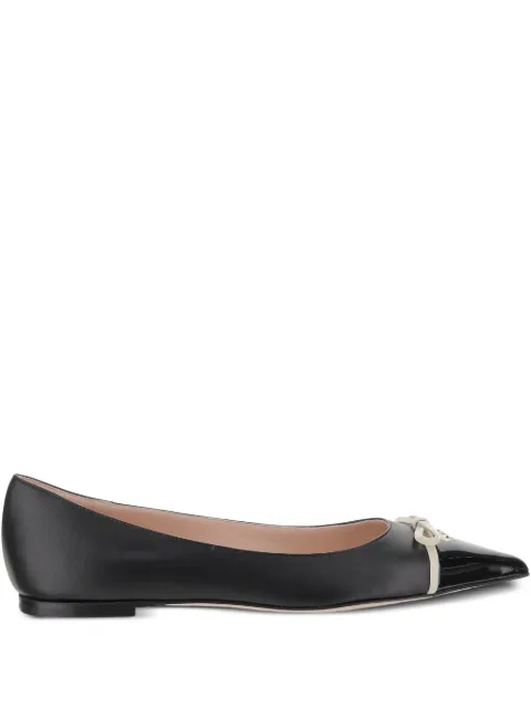Valentino Garavani contrast-bow ballet flats Black WS0MC9DAL