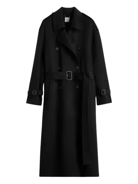 TOTEME belted double-breasted wool coat Black 254WRO0228FB0006001