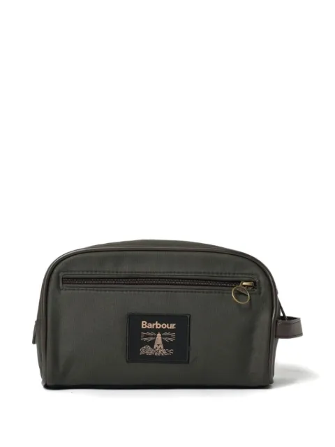 Barbour zip logo washed bag Green MAC0404OL51