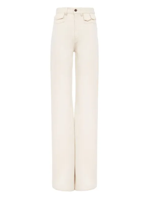 Chloé straight-leg cotton jeans Neutrals CH25UDP03251112