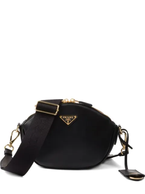 Prada triangle-logo zip-top shoulder bag Black 1BH212VNVM2AIX