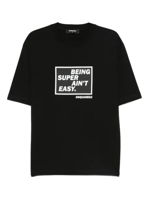 DSQUARED2 slogan-print T-shirt Black S71GD1610D20020