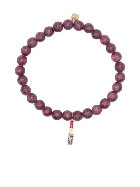 Sydney Evan 14CT yellow gold diamond and ruby charm bracelet Purple CJP2960BLKRYB3376