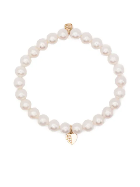 Sydney Evan 14CT yellow gold pearl and diamond charm bracelet Gold CJP3629Y3577
