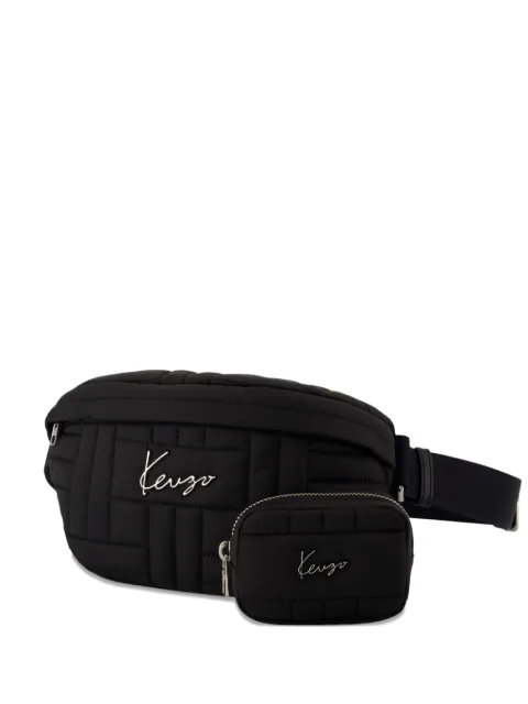 Kenzo quilted logo belt bag Black FF62SA717F03