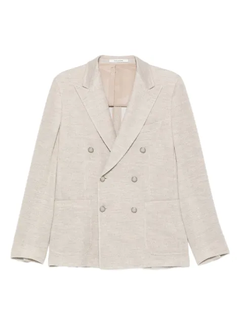Tagliatore double-breasted patch-pocket jacket Neutrals 1SMJ20KAI340209J
