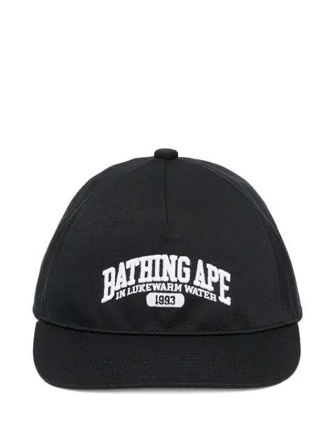 A BATHING APE® logo embroidered cap Black 001CPL301309MBLK