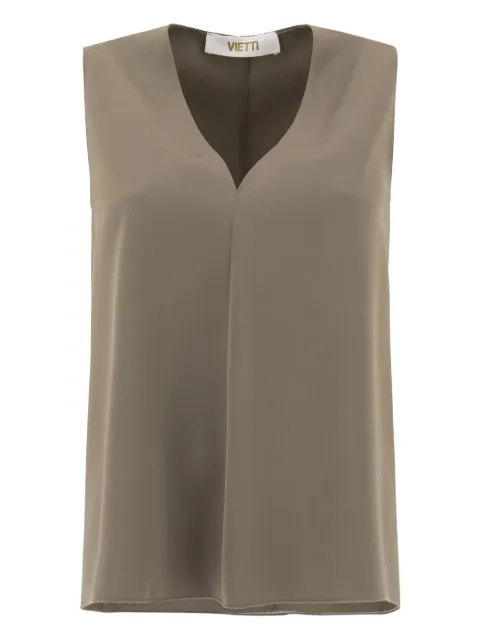 F.It v-neck sleeveless top Brown 13694331360