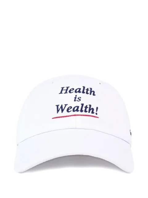 Sporty & Rich embroidered baseball cap hat White AC040602006WH011