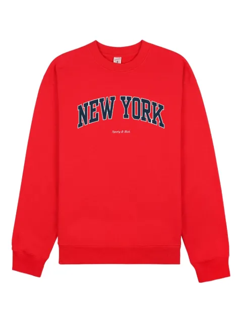 Sporty & Rich cotton long-sleeve sweatshirt Red ST071602077RE152
