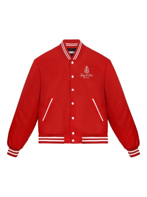 Sporty & Rich Vendome embroidered varsity jacket Red OW030602231RE342