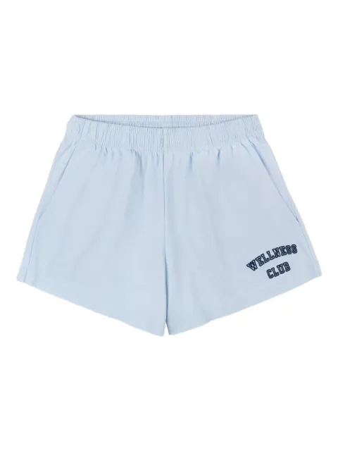 Sporty & Rich elastic-waistband embroidered shorts Blue SH037602010BL902