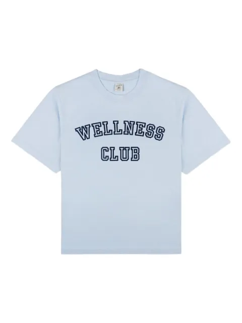 Sporty & Rich logo-print T-shirt Blue TO047602010BL902