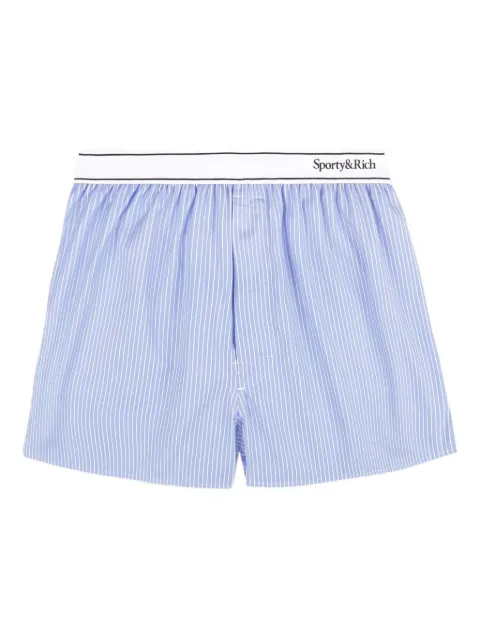 Sporty & Rich striped boxer shorts Blue SH015602300ST082