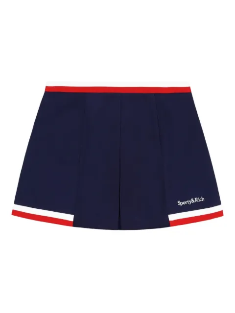 Sporty & Rich pleated panelled mini skirt Blue SK011602300BL1102