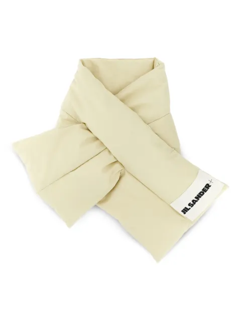 Jil Sander padded logo-patch scarf Neutrals J47TE0001J45296331