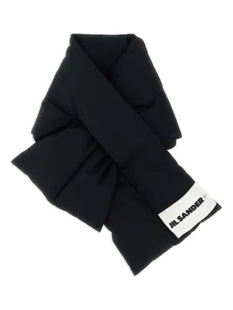 Jil Sander padded logo-patch scarf Black J47TE0001J45296001