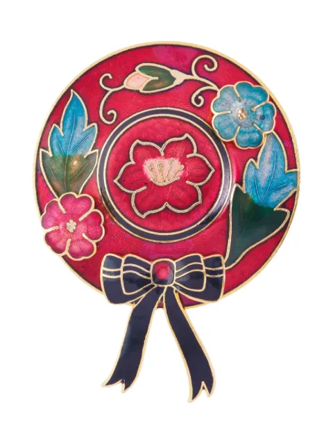 Susan Caplan Vintage 1980s Bonnet brooch Red PN025007