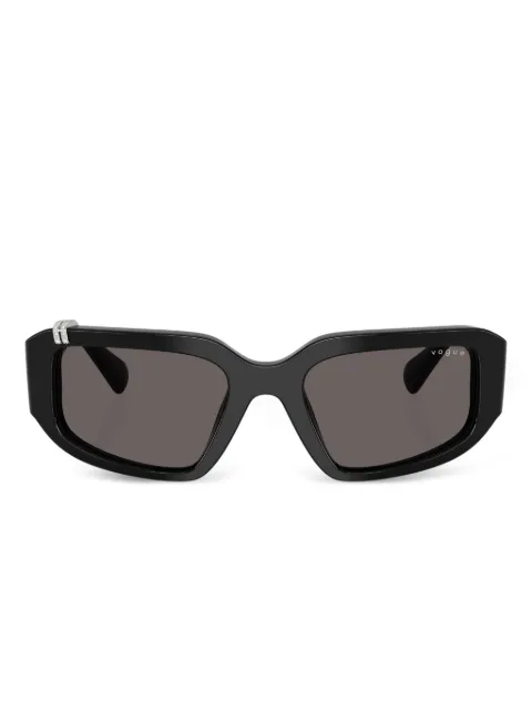 Vogue Eyewear crystal-embellished rectangle-frame sunglasses Black VO5688SBW4487