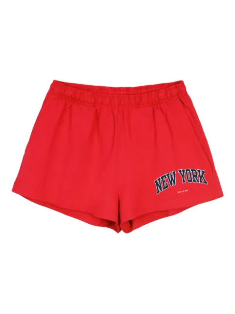 Sporty & Rich print cotton shorts Red SH037602077RE152