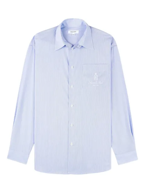 Sporty & Rich striped embroidered shirt Blue SI019602231ST022
