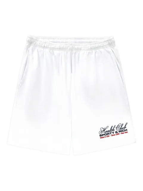 Sporty & Rich logo-print shorts White SH039602015WH012