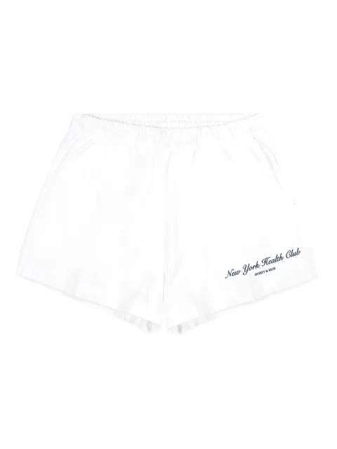 Sporty & Rich elastic-waistband logo shorts White SH037602043WH012