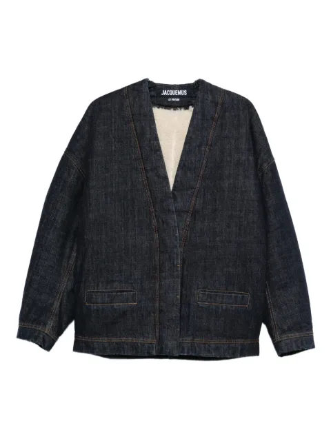 Jacquemus The de-Nîmes denim cardigan Blue OUW00112AD00036