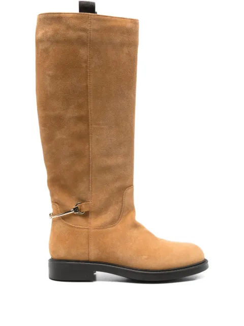 Doucal's suede buckle-detail boots Neutrals DD8836BRUGUF252TG05