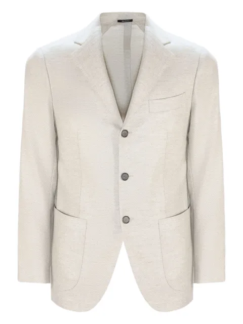 SARTORIO NAPOLI herringbone single-breasted blazer Neutrals SG1250S0730801002